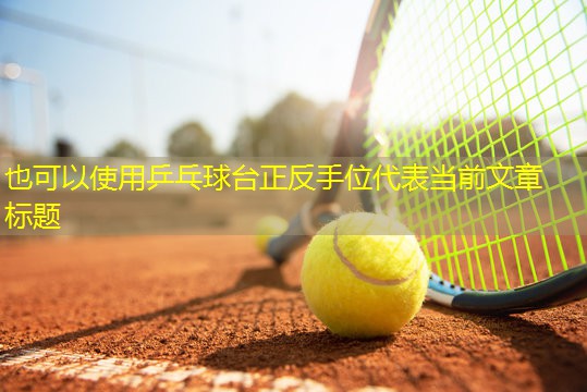 乒乓球台正反手位